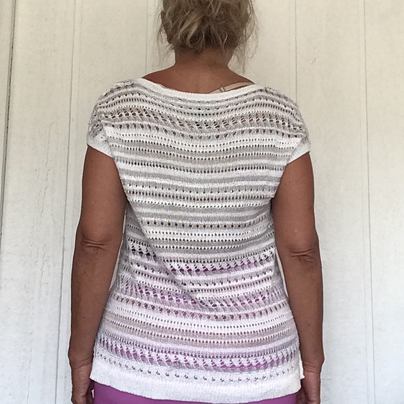 WHITE HOUSE BLACK MARKET CROCHET KNIT TOP SMALL - Picture 6 of 14